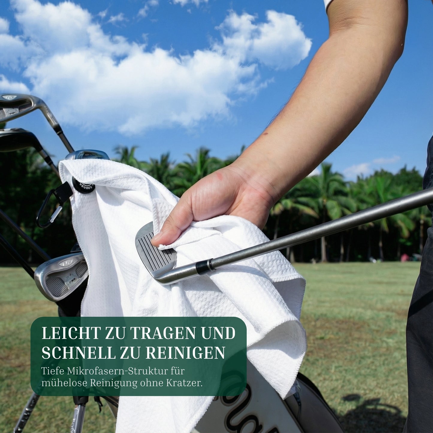 Golfhandtuch mit Magnetischem Aufhänger