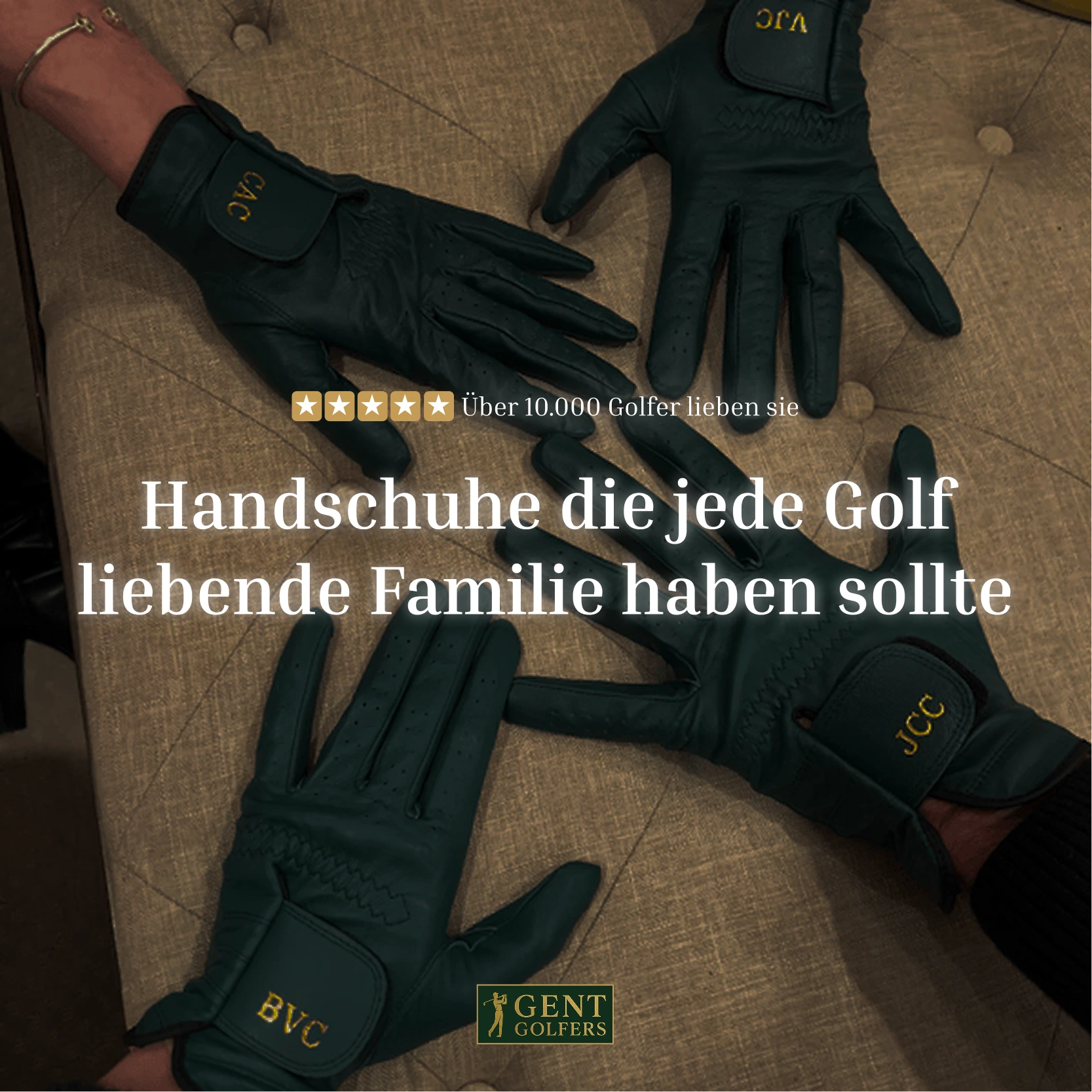 handschuhe mit initialen GentGolfers™ Personalisierter Golfhandschuh